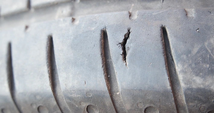 Image of Small Cut in Tyre Tread: Is It Dangerous?