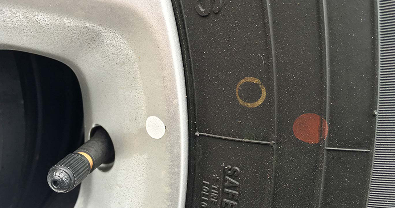 Image of Red & Yellow Dots on New Tyres: What They Actually Mean